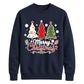 Merry Christmas Three Trees Graphic Unisex Sweatshirt