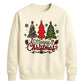 Merry Christmas Three Trees Graphic Unisex Sweatshirt