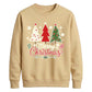 Merry Christmas Three Trees Graphic Unisex Sweatshirt