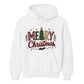 Merry Christmas Tree Patterned Graphic Unisex Hoodie