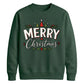 Merry Christmas Trees And Holly Christmas Unisex Sweatshirt