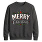 Merry Christmas Trees And Holly Christmas Unisex Sweatshirt