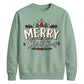 Merry Christmas Trees And Holly Christmas Unisex Sweatshirt