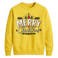 Merry Christmas Trees And Holly Christmas Unisex Sweatshirt