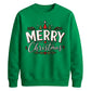 Merry Christmas Trees And Holly Christmas Unisex Sweatshirt