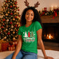 Merry Christmas Trees Graphic Ladies T-Shirt