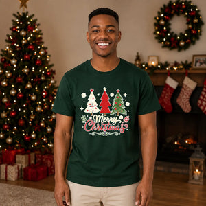 Merry Christmas Trees Graphic Unisex T-Shirt