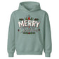 Merry Christmas Vintage Trees Holly Christmas Kids Hoodie