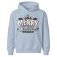 Merry Christmas Vintage Trees Holly Christmas Kids Hoodie