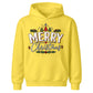 Merry Christmas Vintage Trees Holly Christmas Kids Hoodie