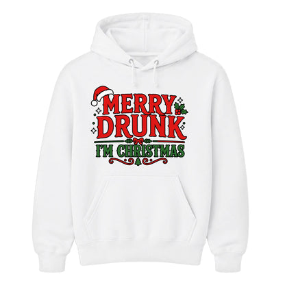 Merry Drunk I'm Graphic Christmas Unisex Hoodie