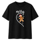 Merry Gingerbread Man Half Heart Christmas Oversized T-Shirt
