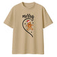 Merry Gingerbread Man Half Heart Christmas Oversized T-Shirt