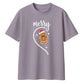 Merry Gingerbread Man Half Heart Christmas Oversized T-Shirt