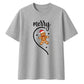 Merry Gingerbread Man Half Heart Christmas Oversized T-Shirt