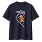 Merry Gingerbread Man Half Heart Christmas Oversized T-Shirt
