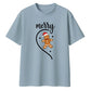 Merry Gingerbread Man Half Heart Christmas Oversized T-Shirt
