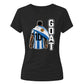 Messi GOAT Argentina No 10 Football Ladies T-Shirt