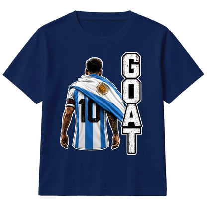 Messi GOAT Argentina No 10 Football Kids T-Shirt