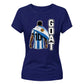 Messi GOAT Argentina No 10 Football Ladies T-Shirt