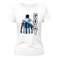 Messi GOAT Argentina No 10 Football Ladies T-Shirt