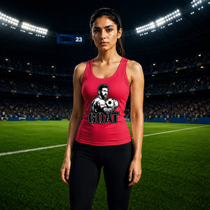 Messi GOAT Football Argentina Football Ladies Tank Top