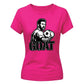 Messi GOAT Graphic Argentina Football Ladies T-Shirt