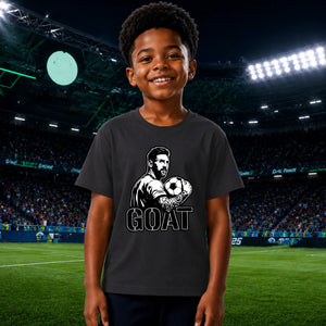 Messi GOAT Graphic Argentina Football Kids T-Shirt