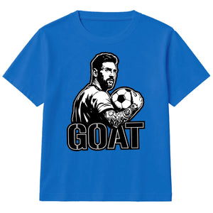 Messi GOAT Graphic Argentina Football Kids T-Shirt