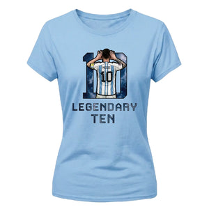 Messi Legendary Ten Argentina Football Ladies T-Shirt
