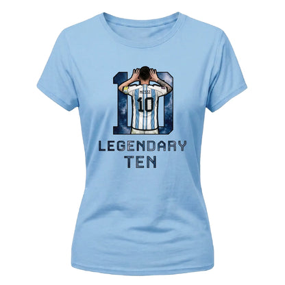 Messi Legendary Ten Argentina Football Ladies T-Shirt