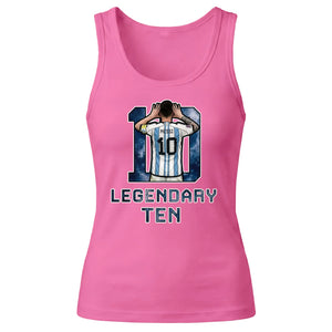 Messi Legendary Ten Argentina Football Ladies Tank Top