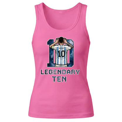 Messi Legendary Ten Argentina Football Ladies Tank Top