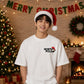 Minimal North Pole Santa Chest Christmas Oversized T-Shirt