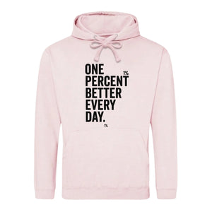 Minimal One Percent Better Every Day Graphic Unisex Hoodie