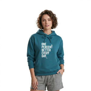Minimal One Percent Better Every Day Graphic Unisex Hoodie