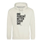 Minimal One Percent Better Every Day Graphic Unisex Hoodie