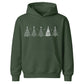 Minimalist Christmas Tree Line Art Christmas Kids Hoodie