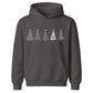 Minimalist Christmas Tree Line Art Christmas Kids Hoodie