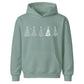 Minimalist Christmas Tree Line Art Christmas Kids Hoodie