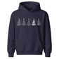 Minimalist Christmas Tree Line Art Christmas Kids Hoodie