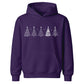 Minimalist Christmas Tree Line Art Christmas Kids Hoodie