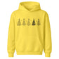 Minimalist Christmas Tree Line Art Christmas Kids Hoodie