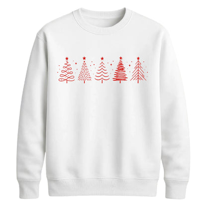 Minimalist Christmas Trees Graphic Unisex Sweatshirt