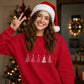 Minimalist Christmas Trees Graphic Unisex Sweatshirt