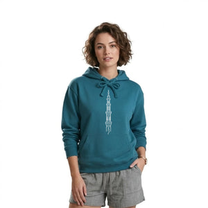 Minimalist Minaret Line Art Eid Printed Unisex Hoodie