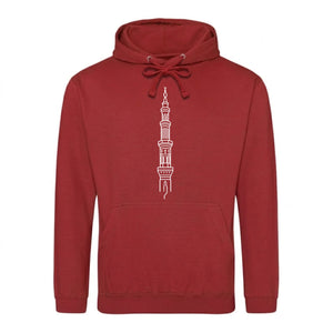 Minimalist Minaret Line Art Eid Printed Unisex Hoodie