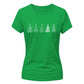 Minimalist Tree Line Art Graphic Christmas Ladies T-Shirt