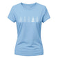Minimalist Tree Line Art Graphic Christmas Ladies T-Shirt