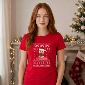 Mo Salah Mo Ho Ho Festive Graphic Christmas Unisex T-Shirt